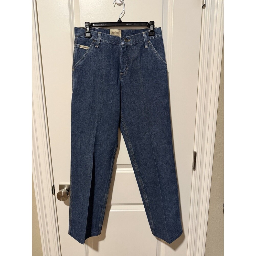 G.E. Schmidt Workwear Women’s 4x30 Carpenter Jeans Blue Denim Utility Y2K